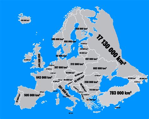 Europe Map With Countries Size Rmaps