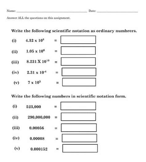 Simplify Math With These Best 10 Scientific Notation Worksheets The