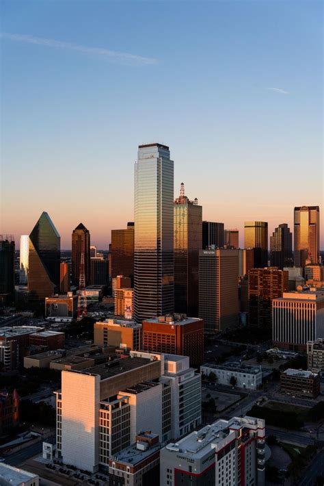 Downtown Dallas At Golden Hour Oc Cityscape Skyline City Cities