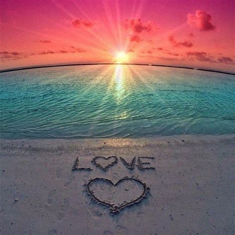 Sunset Sand Love Hearts Wallpapers Fondos De Pantalla