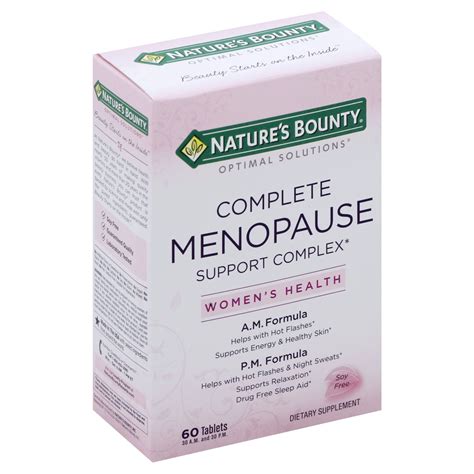 nature s bounty complete menopause support complex dietary supplement tablets 60 ct shipt