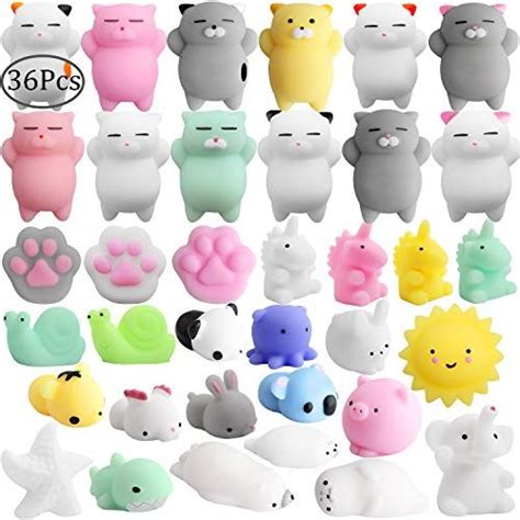 Mochi Squishy Toys Outee Mochi Squeeze Cat Toys 36 Pcs Mini Mochi