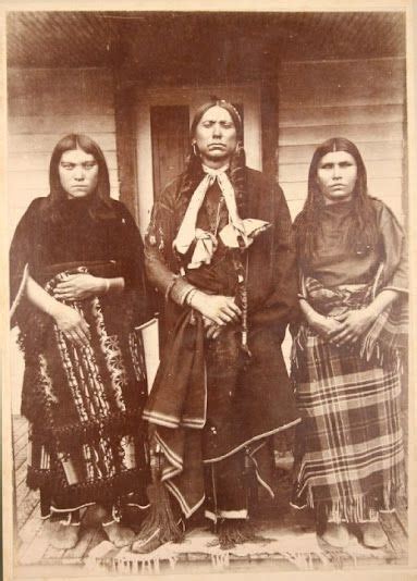 Quanah Parker And Two Of His Wives Named Topay And Chonie Comanche Circa 1890 Native