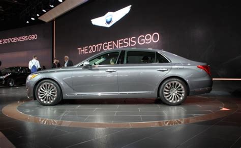 The 2017 genesis g90 is a large luxury sedan with seating for five. 2017 Genesis G90 luxury sedan a bold leap into premium for ...