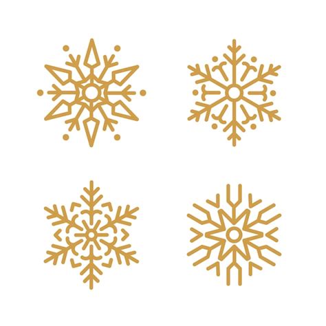 Conjunto De Vector De Diseño De Copos De Nieve De Navidad Vector Gratis