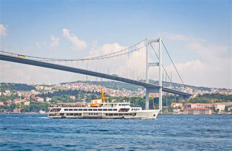 Bridge Over The Bosphorus Strait In Istanbul Turkey Stock Image