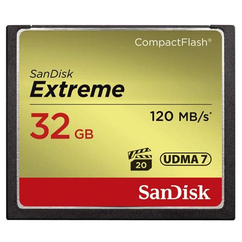 Sandisk Extreme Compactflash Memory Card Udma 7 Speed Up To 120mbs
