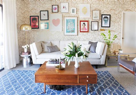 When throw rugs are set over carpet, the biggest challenge is to keep the rug in place. 10 Tips for Decorating a Rental | At Home In Love