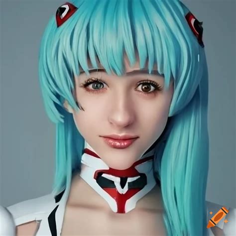 Ava Kolker As Rei Ayanami With Teal Bob Hairstyle