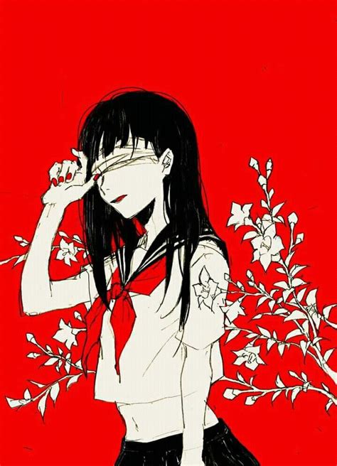 Red Anime Girl Pfp