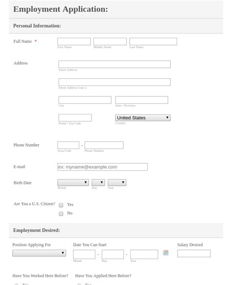 If need be, you should be able to edit any sample employment application we've provided in word. Recruitment Application Form Template | JotForm