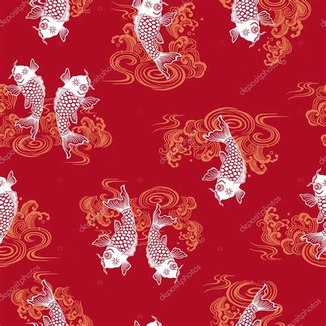 japanese style carp pattern stock vector image by ©daicokuebisu 86844114