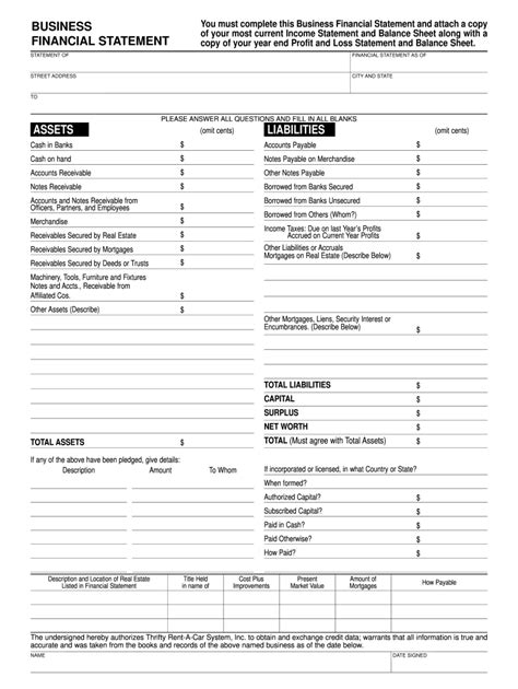 Business Financial Statement Template Pdf Fill Out And Sign Online Dochub