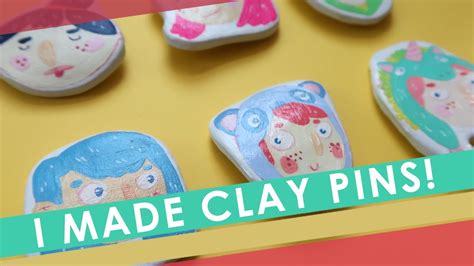 I Made My Own Clay Pins Easy Air Dry Clay Pins Homemade Simple Clay Pins Monkeymintaka