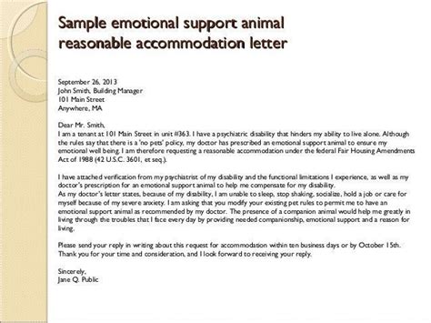 Animals can play a very important role assisting people with disabilities and as part of therapeutic activities. Emotional Support Animal Letter Template Comfortable ...