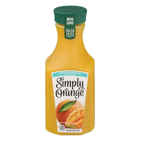 Simply Orange Mango Juice Nutrition Facts Blog Dandk