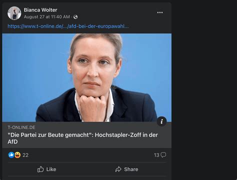 Afd Spitzenkandidat Will Hochstapler Ex Bianca Wolter Mit Geld Ruhig