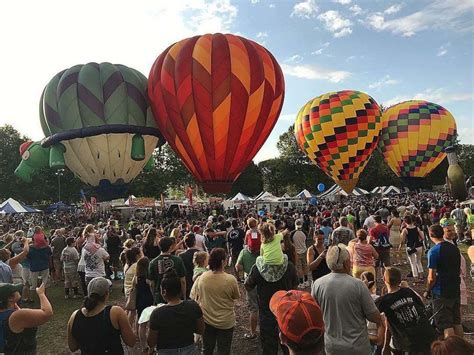 Hot Air Balloons Bing Crowds Above All Balloon Rides