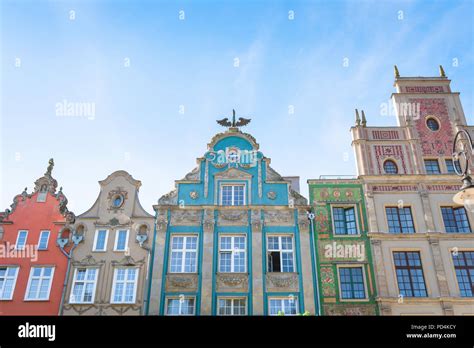 Poland Baroque Architecture View Of A Group Of Reconstructed 17th