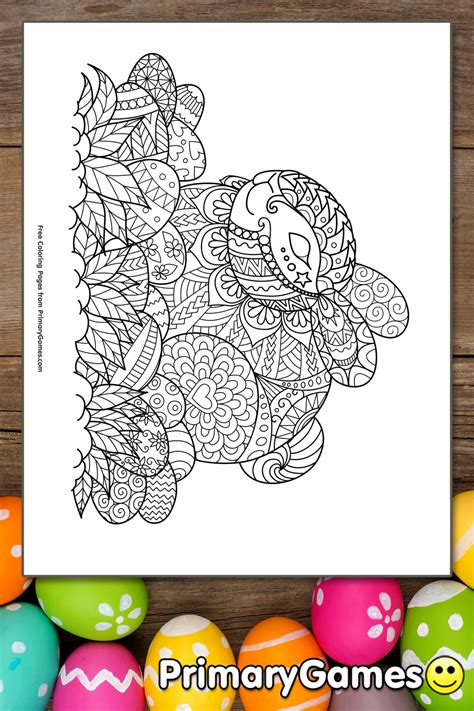 Select from 35870 printable coloring pages of cartoons, animals, nature, bible and many more. Zentangle Easter Bunny and Eggs Coloring Page | Printable ...