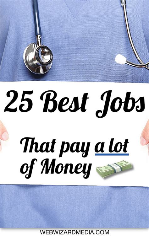 25 Best Jobs That Pay A Lot Of Money Money Skills Make More Money Job