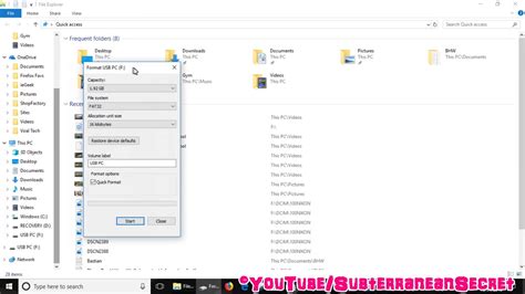 Here you can highlight format. How to Format a USB Flash Drive or SD Card Using Windows 10 - YouTube