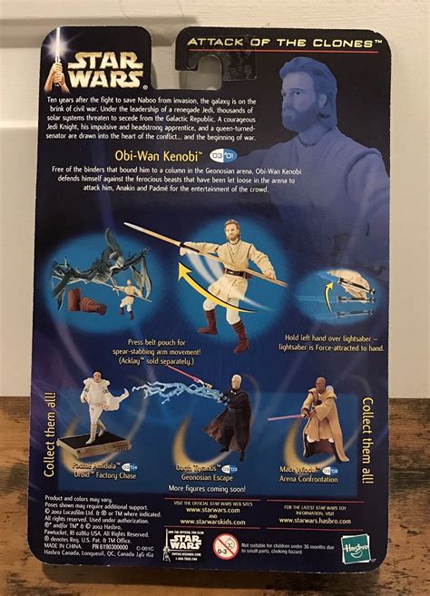 Hasbro Star Wars Obi Wan Kenobi Acklay Battle Action Figure Aotc Nip