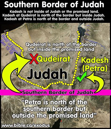 The Southern Border Of Judah And Kadesh Barnea At Petra