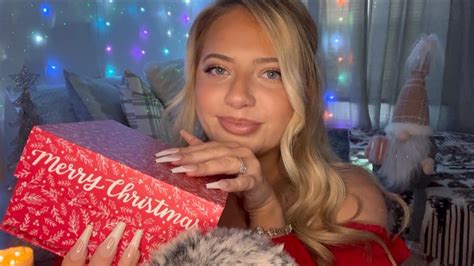 asmr secret santa unboxing tapping scratching crinkles 🎄🎅🏼 youtube