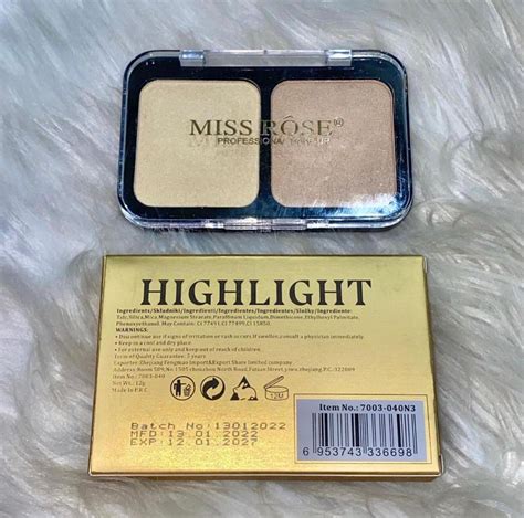 Miss Rose 2in1 Highlighter Palette Miss Rose Cosmetics