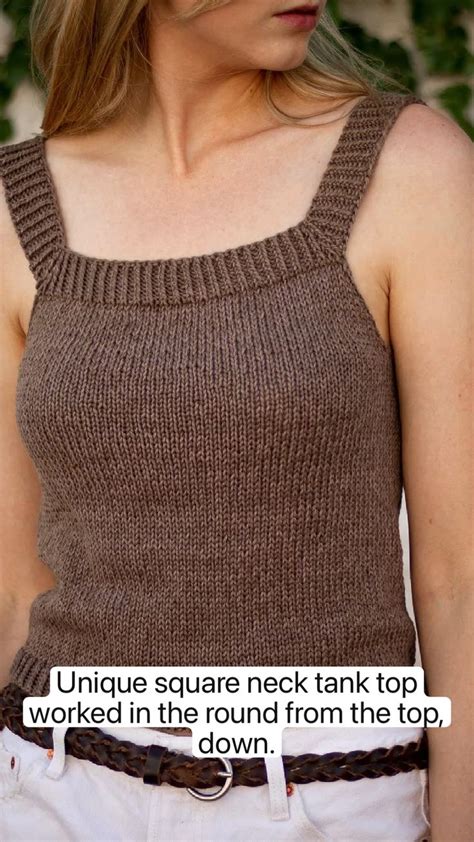SIMPLE SUMMER TANK TOP Free Easy Level Knitting Pattern From Originally Lovely Knit Tank Top