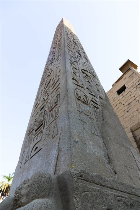 Egyptian Obelisk At Luxor Temple Stock Photo Image Of Beautiful