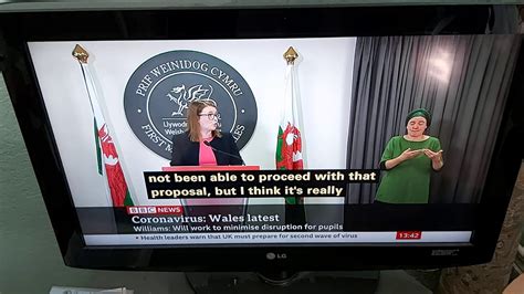Welsh Government Press Briefings BSL Clip On BBC News Channel On