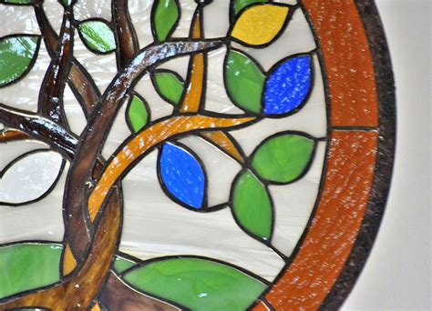 Custom Stained Glass Hanging Art With Birthstone Windsong Glass Studio