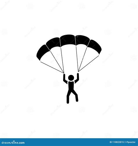 Skydiver Icon Symbol Sign Stock Illustration Illustration Of