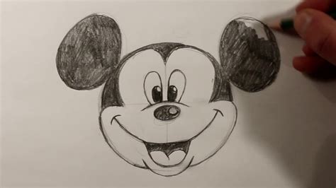How To Draw Mickey Mouse Face Easy Youtube