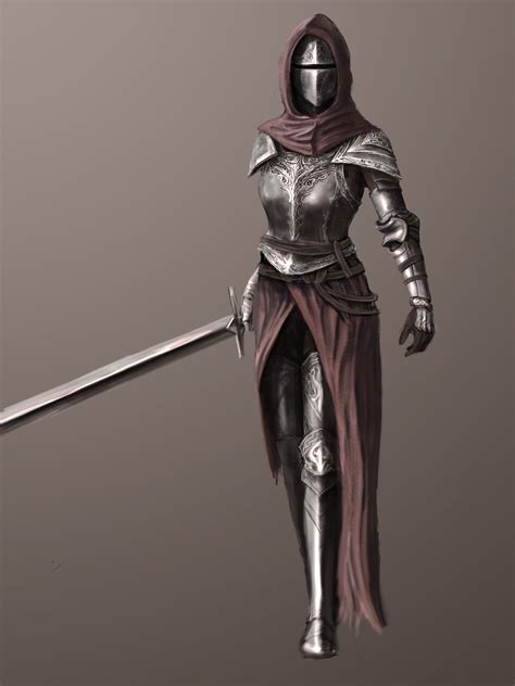 artstation concept art character doan xuan minh female knight dnd female armor concept