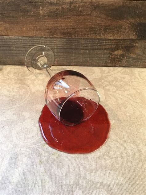 Fake Drink Spilled Wine Glass Home Staging Photo Prop Gag Etsy