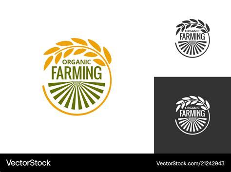 Farm Product Logo Fresh Farming Food Produce Icon Vector Image