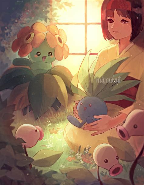 Erika Oddish Bellossom And Bellsprout Pokemon And 2 More Drawn By