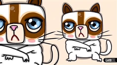 How To Draw A Grumpy Cat By Garbi Kw Youtube