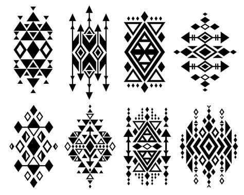 Vintage Mexican Aztec Tribal Traditional Vector Logo Design Navajo Pr