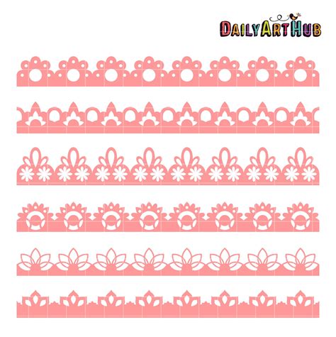 Lace Borders Clip Art Set Daily Art Hub Graphics Alphabets And Svg