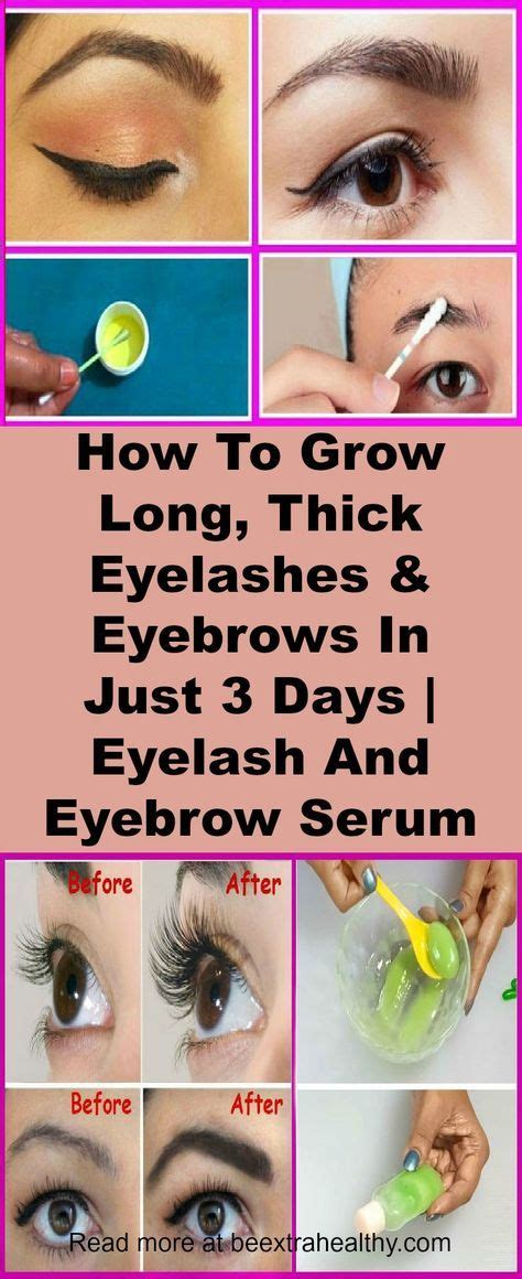 How To Grow Long Thick Eyelashes Eyebrows In Just 3 Days Eyelash
