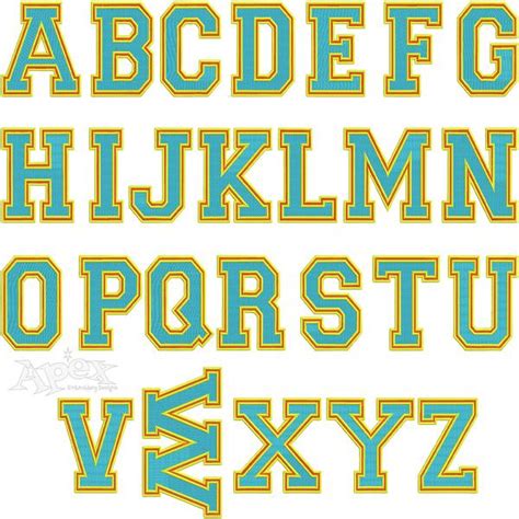 Block Embroidery Font Embroidery Apex Embroidery Designs Monogram