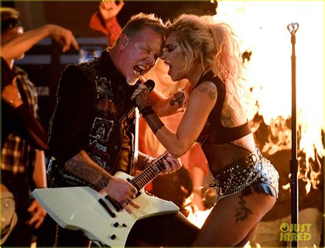 Lady Gaga Crowd Surfs During Grammys 2017 Performance With Metallica