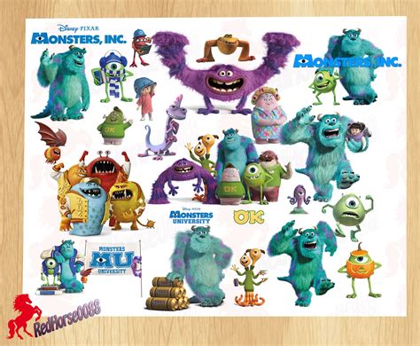 20 Disney Pixar Monsters Inc Characters Png Images By Redhorse0088