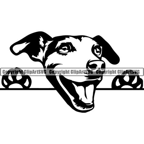 Jack Russell Terrier Peeking Dog Breed Clipart Svg Clipart Svg