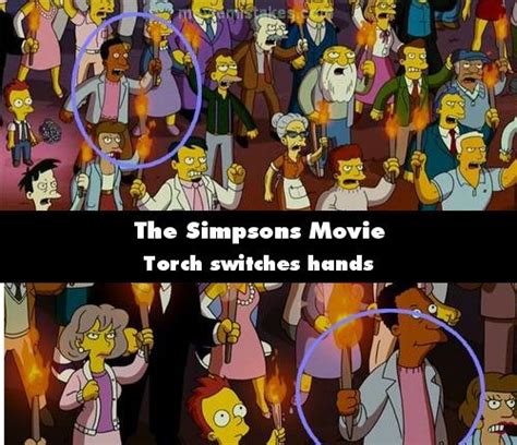 In the simpsons movie, homer pollutes a lake in springfield, triggering the same political sideswipes — not broadsides — so familiar to fans of the fox series. The Simpsons Movie (2007) movie mistake picture (ID 134527)