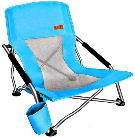 Nice C Low Beach Camping Folding Chair Ultralight Backpacking Chair With Cup Holder And Carry Bag